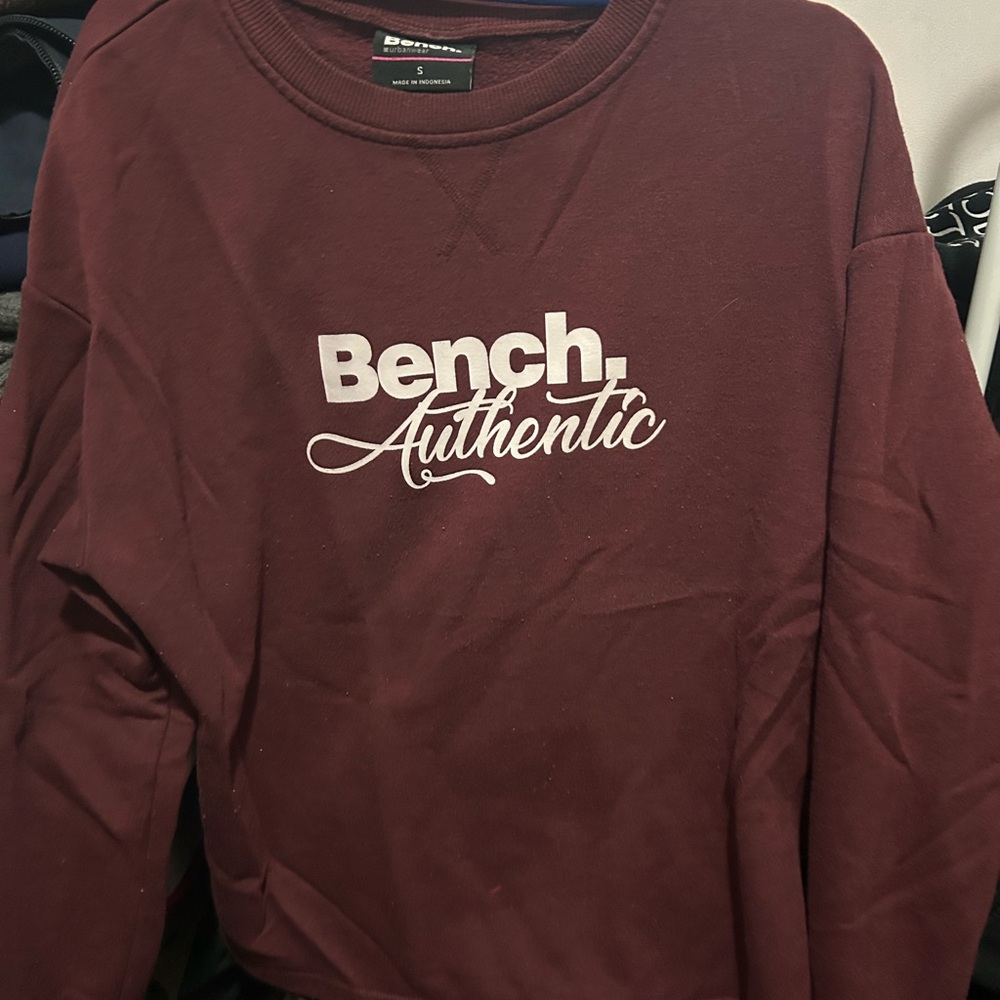 Bench Men's Burgundy Crewneck Sweater